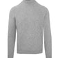 Gray Wool Men Sweater with Diamond Stitching