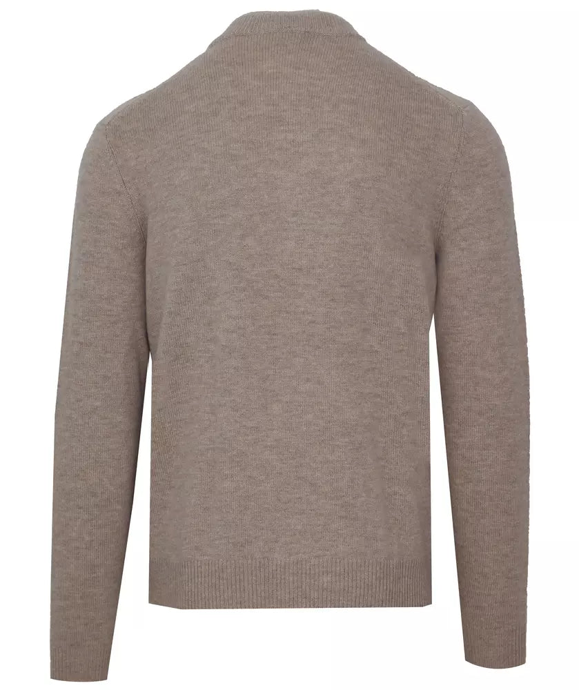 Maglione da uomo in lana beige