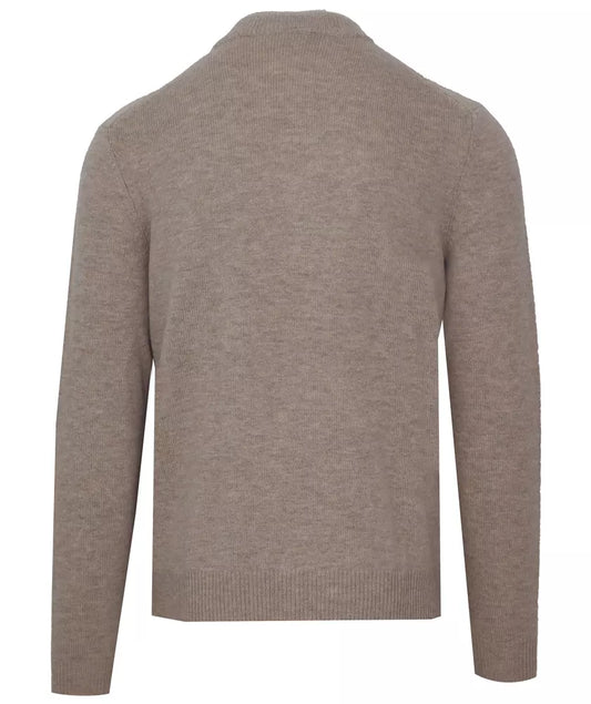 Beige Wollpullover für Herren