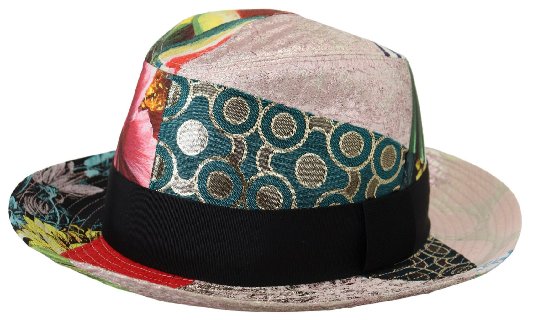 Eklektisch-schicke mehrfarbige Fedora-Kappe
