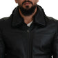 Chic Black Leather Silk-Lined Jacket