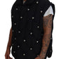 Elegant Black Sleeveless Vest Jacket