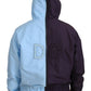 Elegant Hooded Blue Jacket - Full Zipper Closure