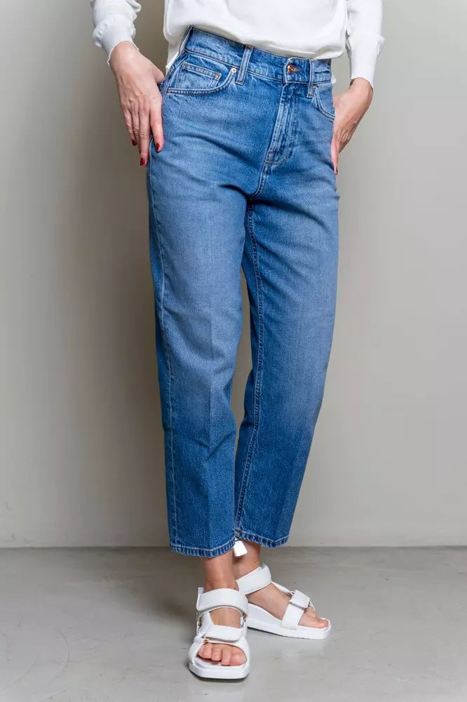 Elevated Blue High-Waist-Denim für Damen