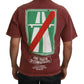 Elegantes kastanienbraunes bedrucktes Baumwoll-T-Shirt