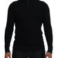 Eleganter schwarzer Pullover aus Seidenmischung