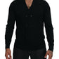 Eleganter schwarzer Kaschmir-Cardigan
