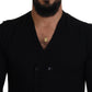Eleganter schwarzer Kaschmir-Cardigan
