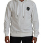 Elegantes weißes Logo-Kapuzen-Sweatshirt