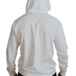Elegantes weißes Logo-Kapuzen-Sweatshirt