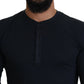 Eleganter blauer Pullover aus Baumwoll-Seidenmischung