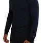 Eleganter blauer Pullover aus Baumwoll-Seidenmischung