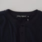 Eleganter blauer Pullover aus Baumwoll-Seidenmischung