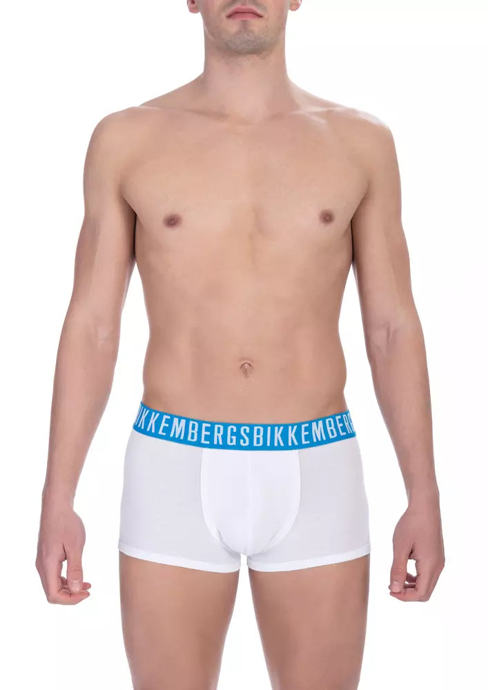 Boxer da uomo in cotone bianco