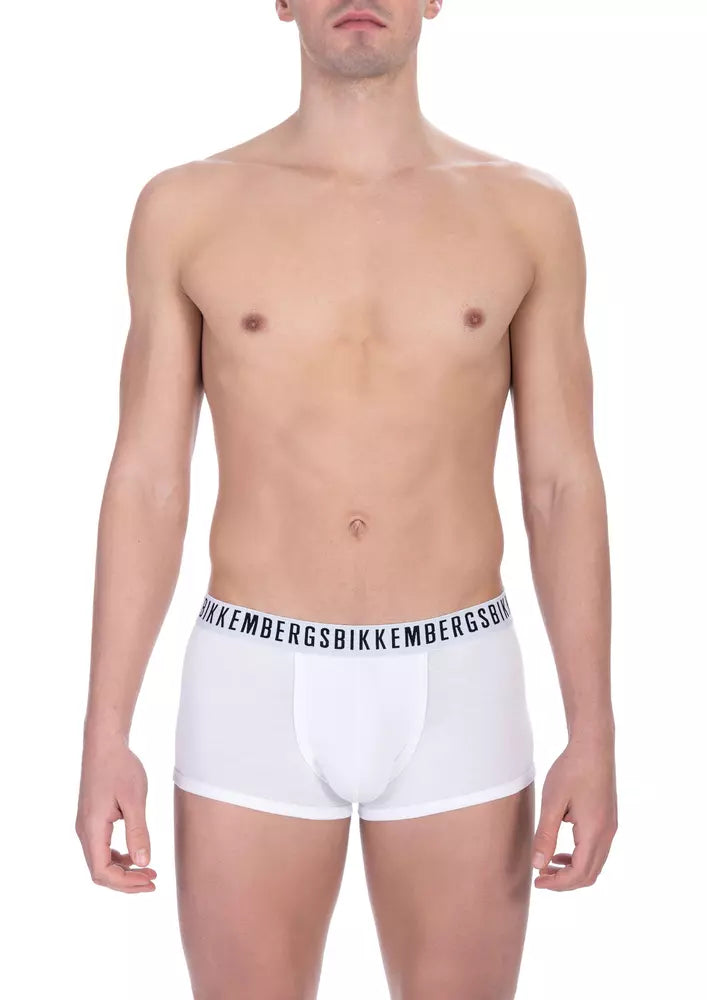 Boxer intimo da uomo in cotone bianco, confezione da due