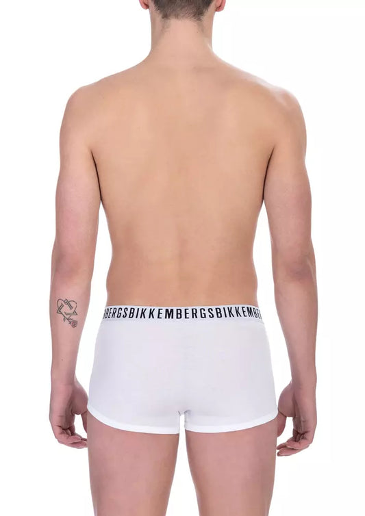 White Cotton Men Underwear Trunk Bi-Pack