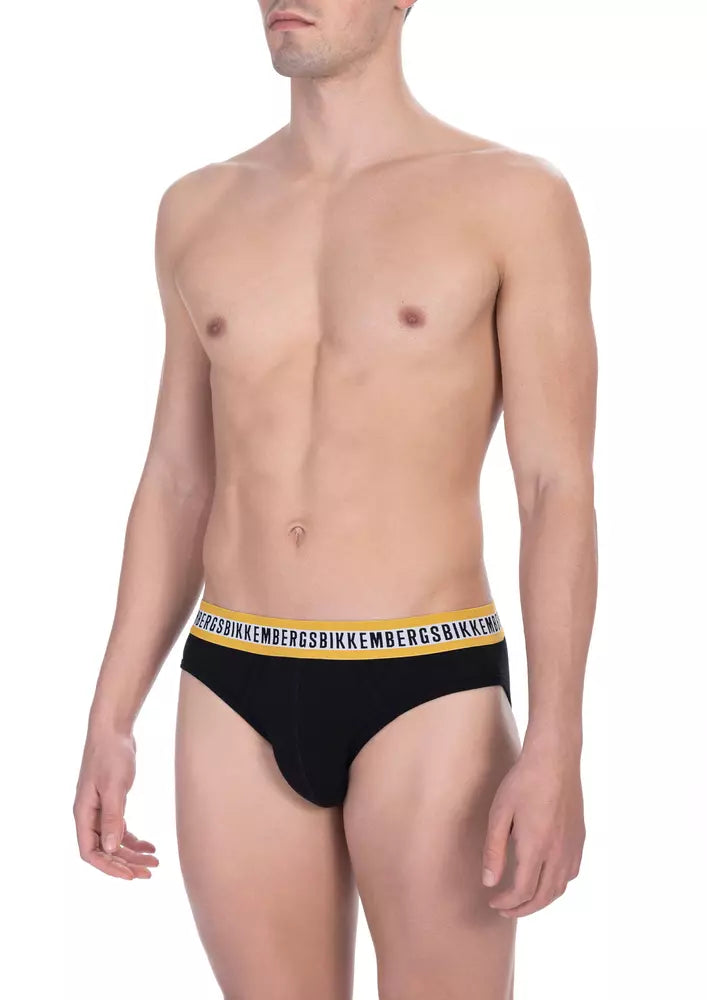 Black Cotton Men Brief