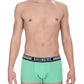 Green Cotton Men Underwear Trunk Duo