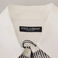 Klassisches schwarz-weiß gestreiftes Button-Down-Hemd