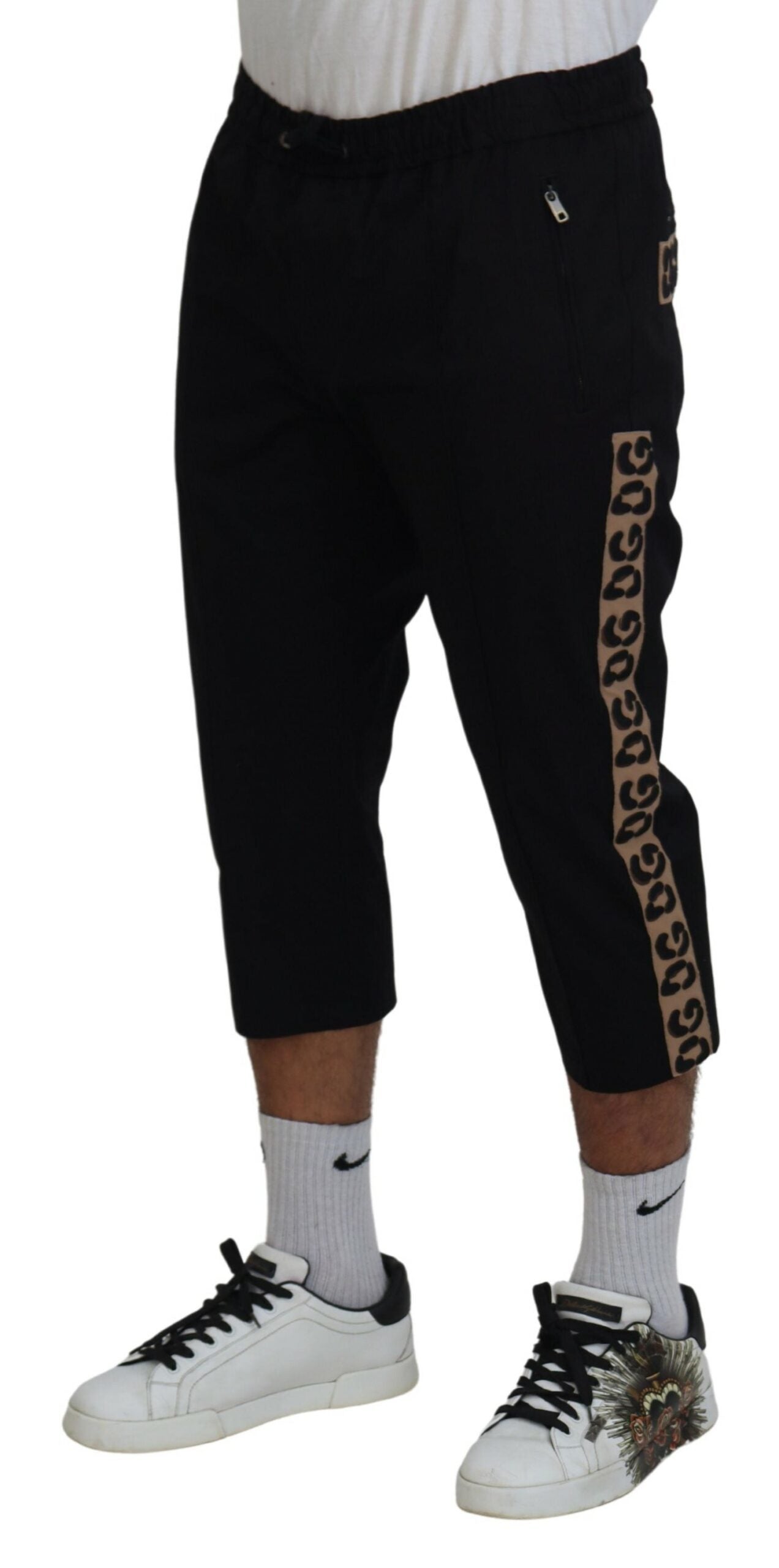 Elegante Cropped-Hose mit Leopardenmuster