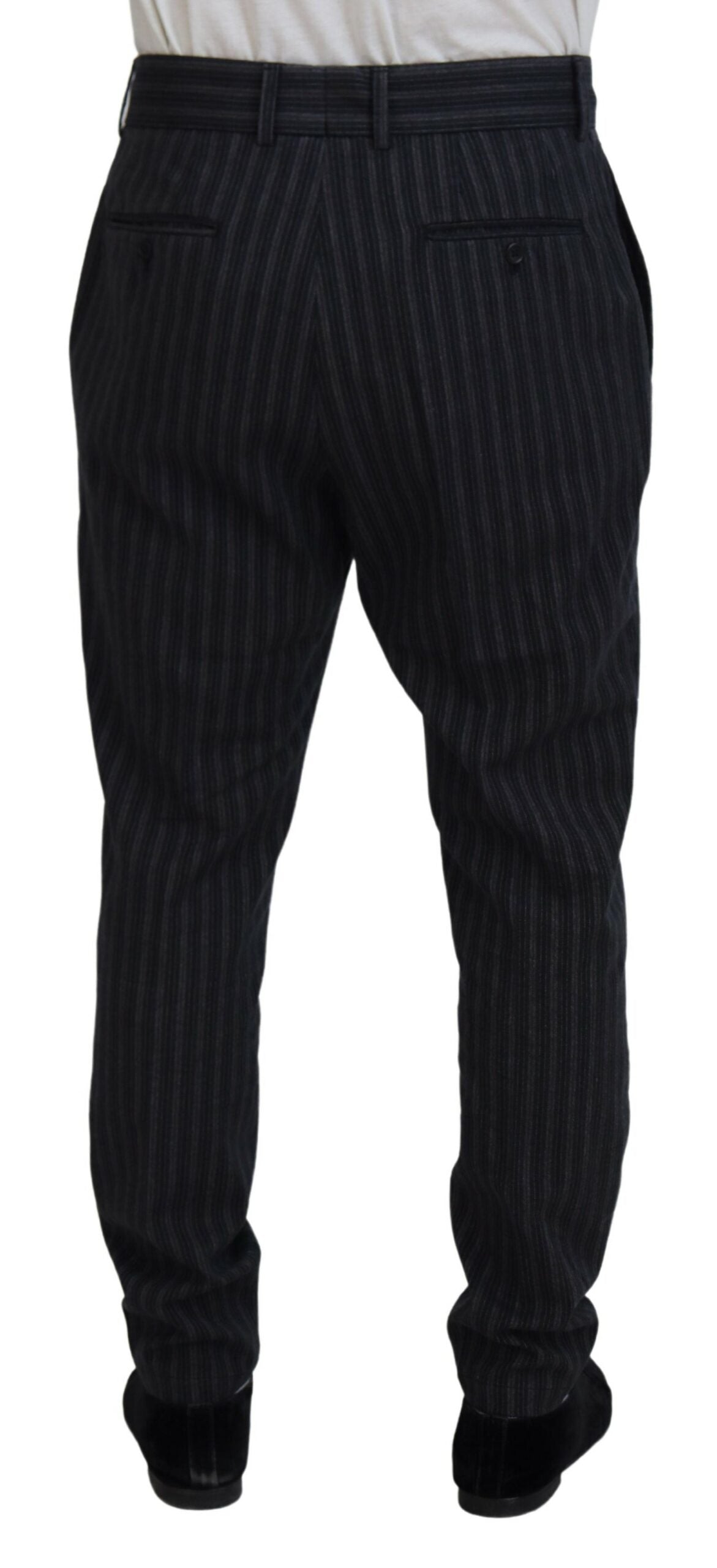 Elegante gestreifte Chino-Anzughose