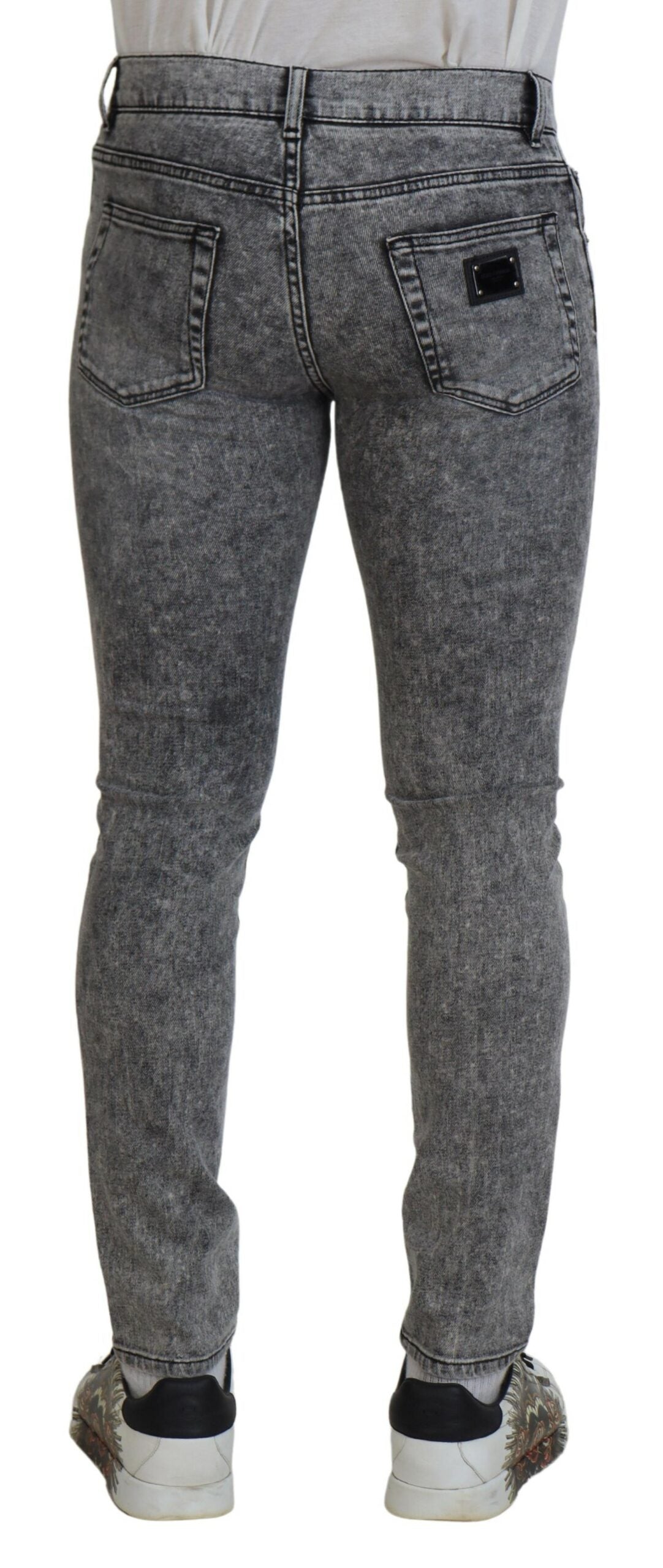 Elegante graue Skinny Jeans