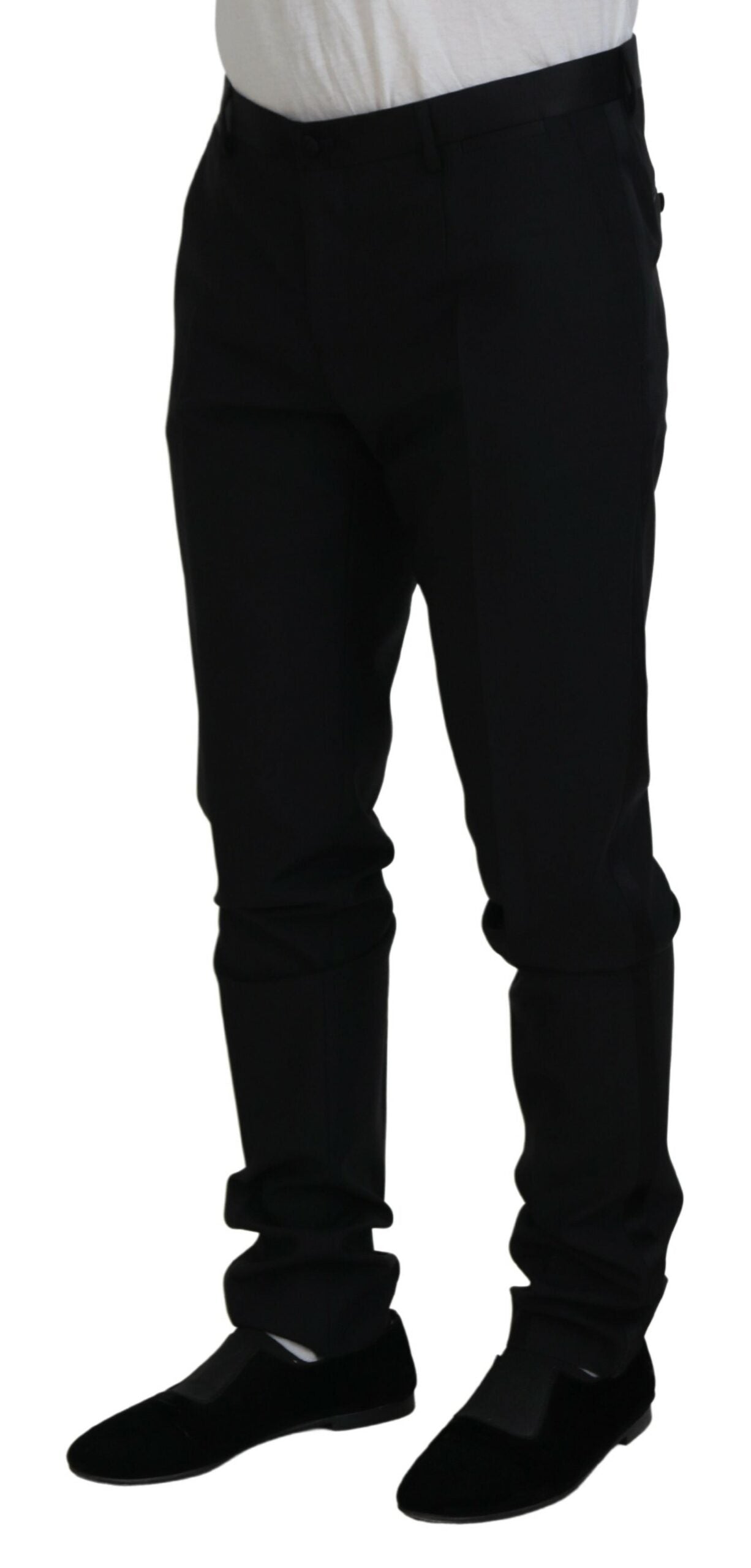 Elegante schwarze Anzughose aus Schurwollmischung
