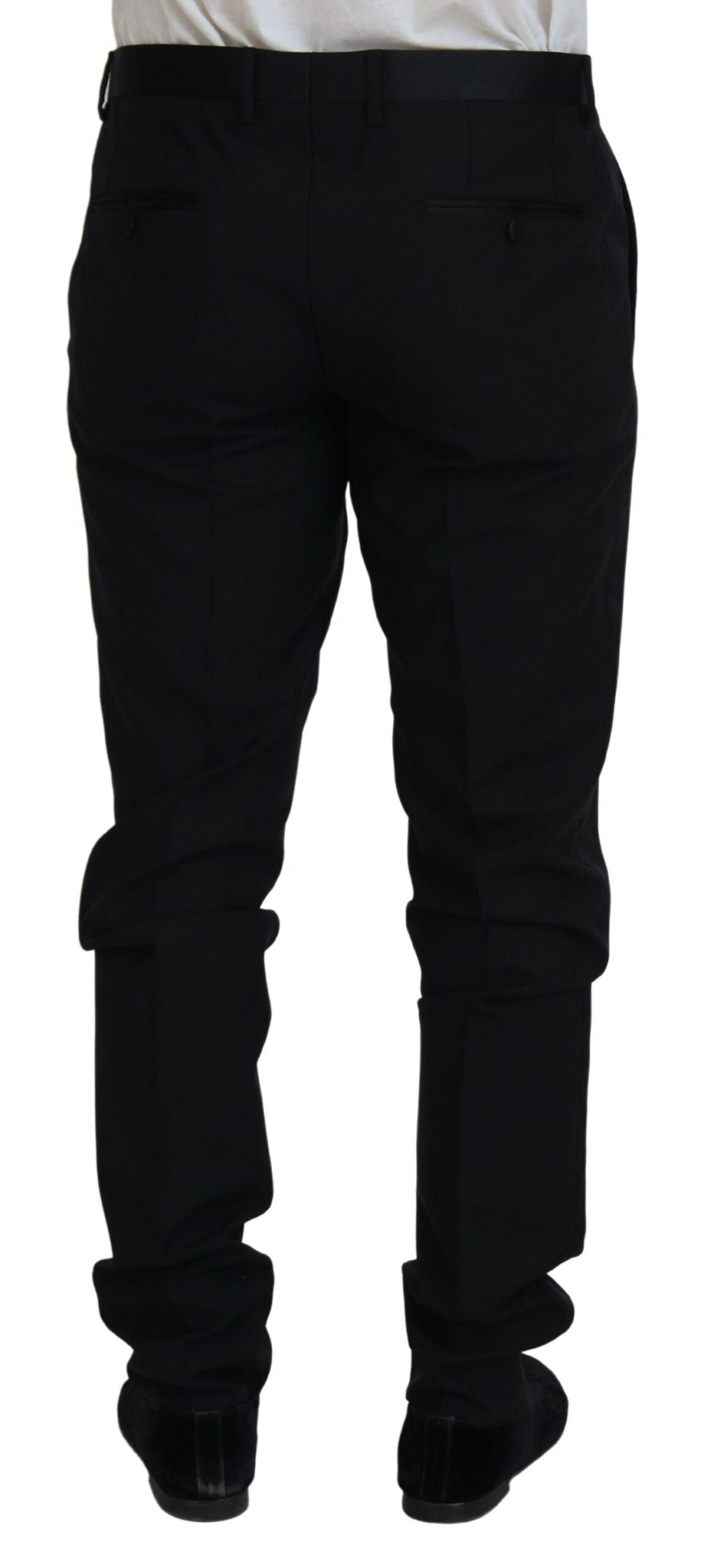 Elegante schwarze Anzughose aus Schurwollmischung