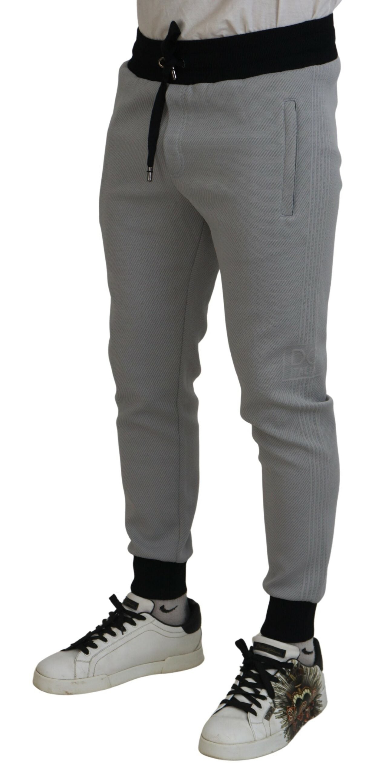 Elegante graue Jogginghose