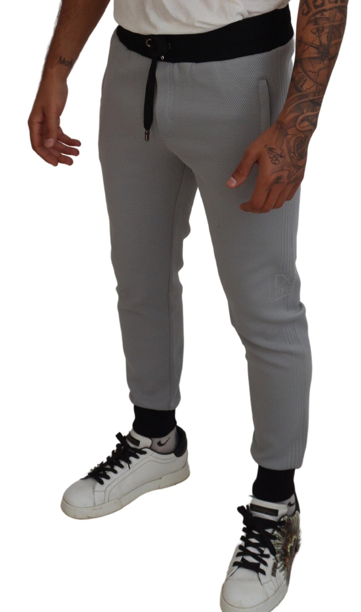 Elegante graue Jogginghose