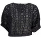 Black Polyester Women Blouse