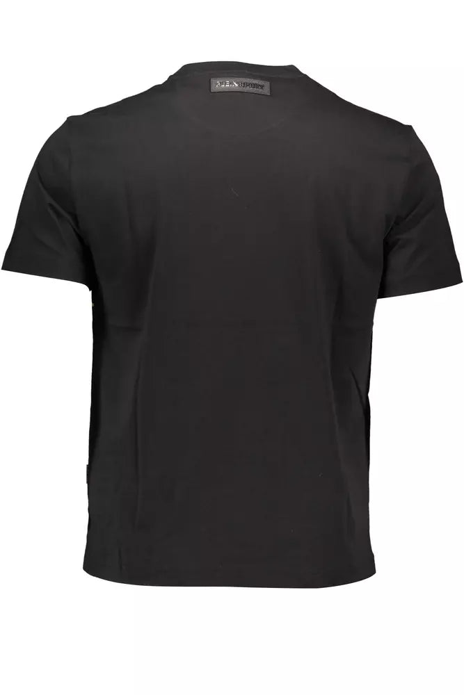 Schwarzes Herren-T-Shirt aus Baumwolle