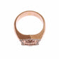 Chic Pink Gold Plated Sterling Silver Ring