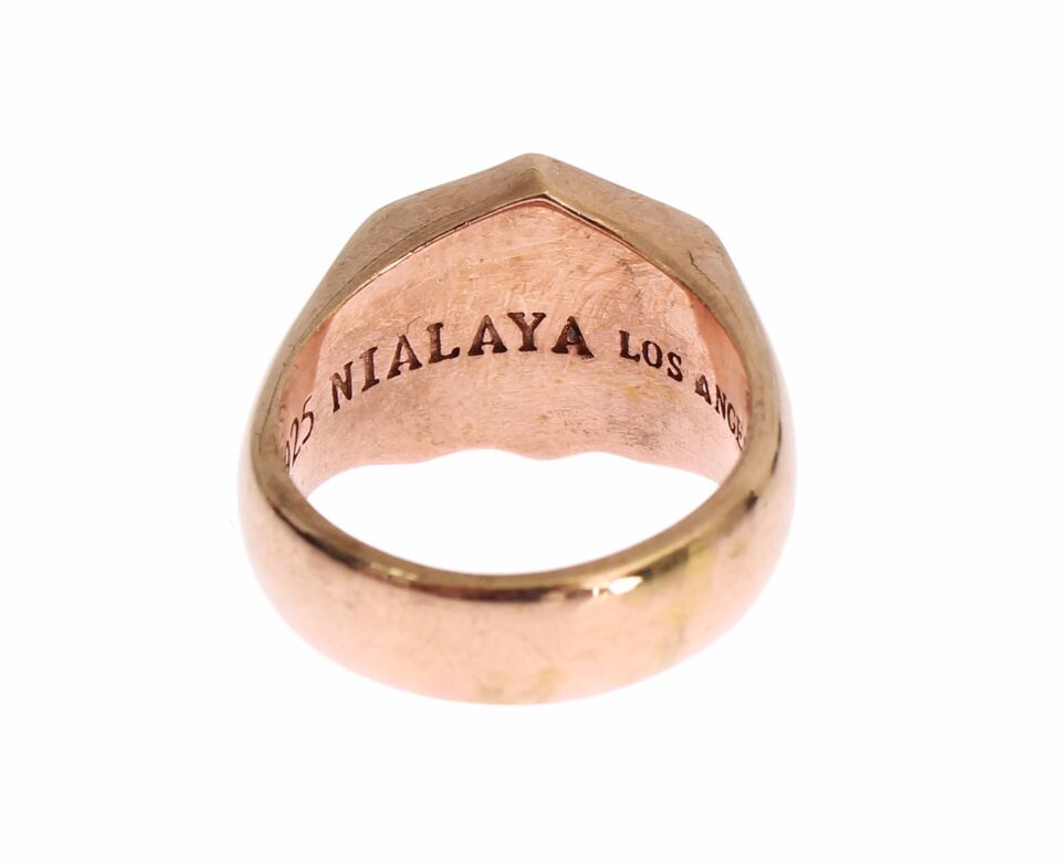Anello in argento sterling placcato oro rosa chic