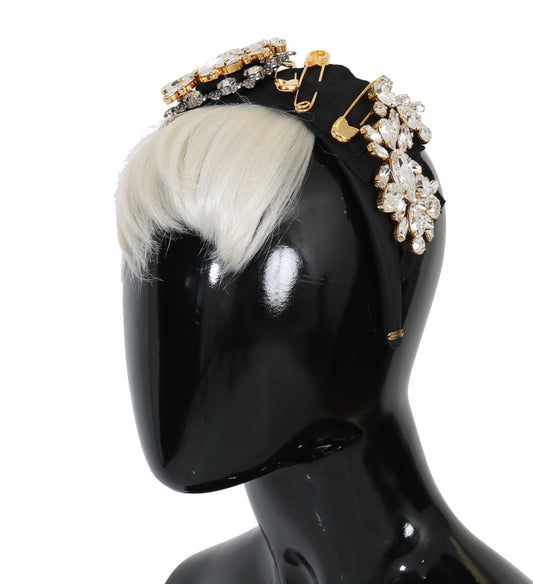 Elegantes schwarzes Kristall-Stirnband-Diadem