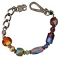 Bracciale a catena in argento con perline multicolori