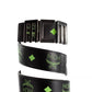 Claus Mens Summer Green Smooth Visetos Logo Leather Numeric Buckle Belt