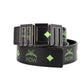 Claus Mens Summer Green Smooth Visetos Logo Leather Numeric Buckle Belt