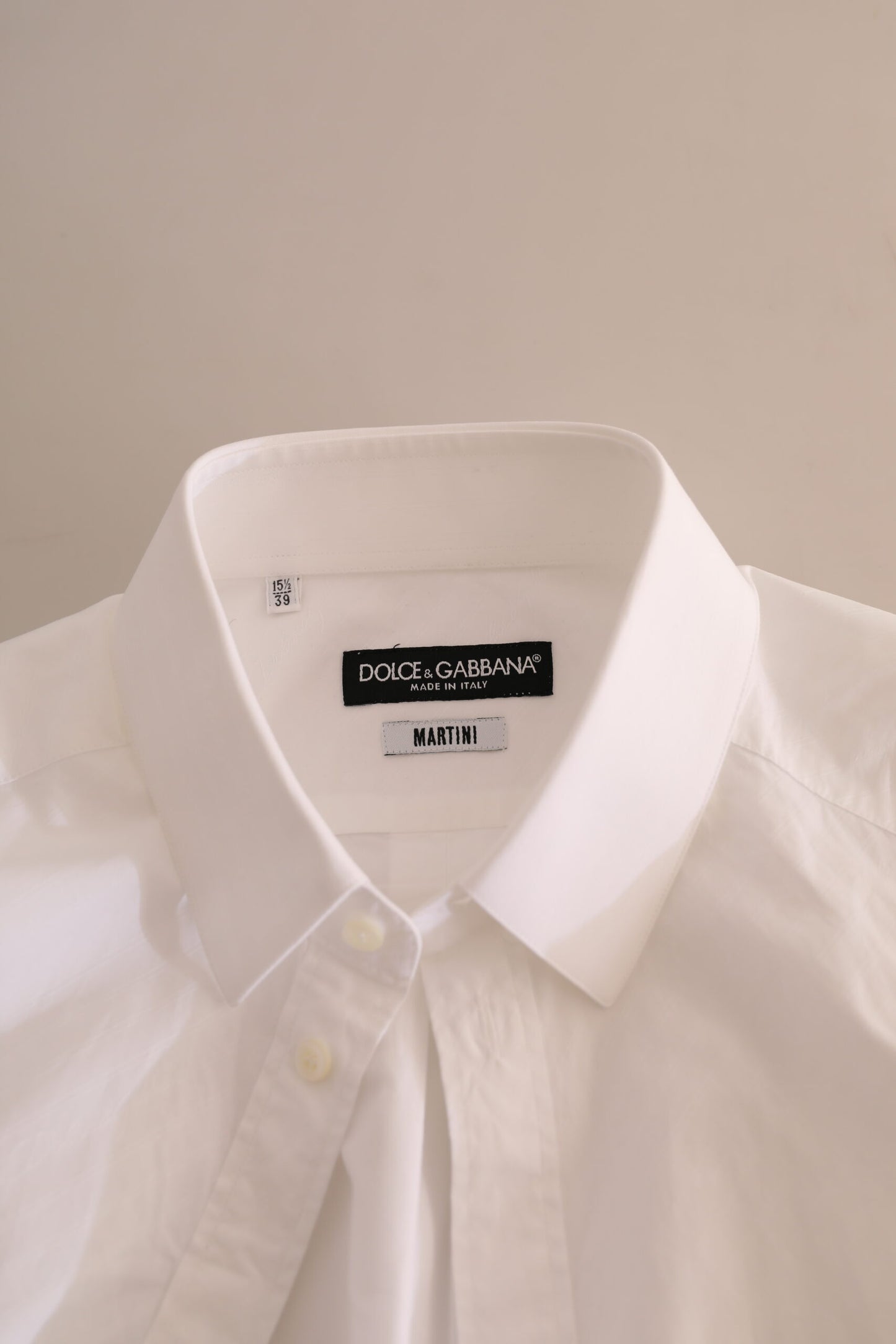 Elegantes weißes Martini-Hemd aus Baumwolle