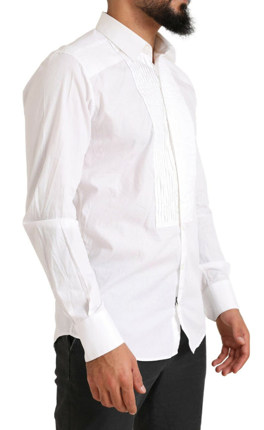 Elegantes weißes Slim Fit-Baumwollhemd