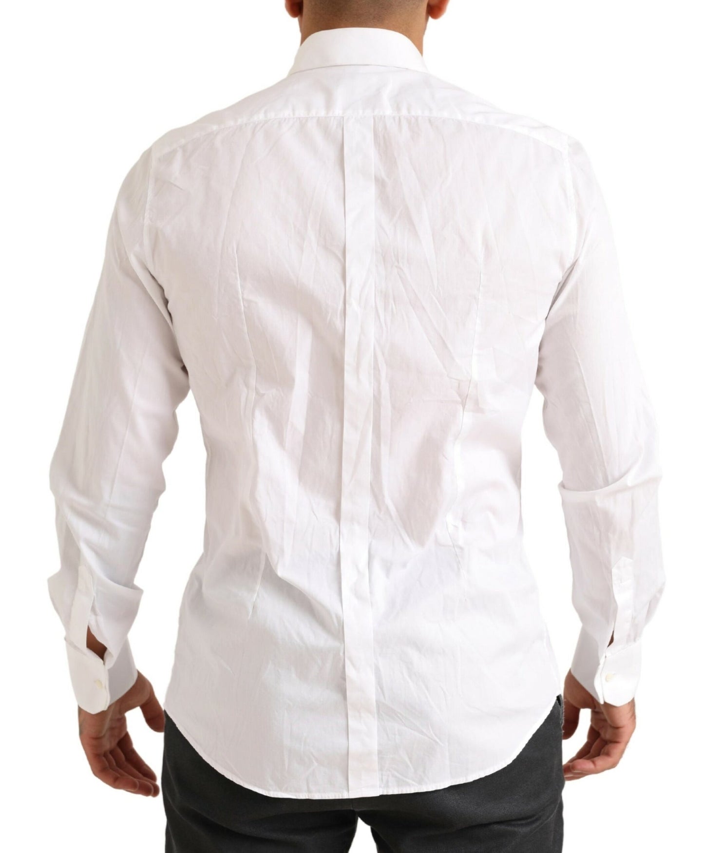 Elegantes weißes Slim Fit-Baumwollhemd