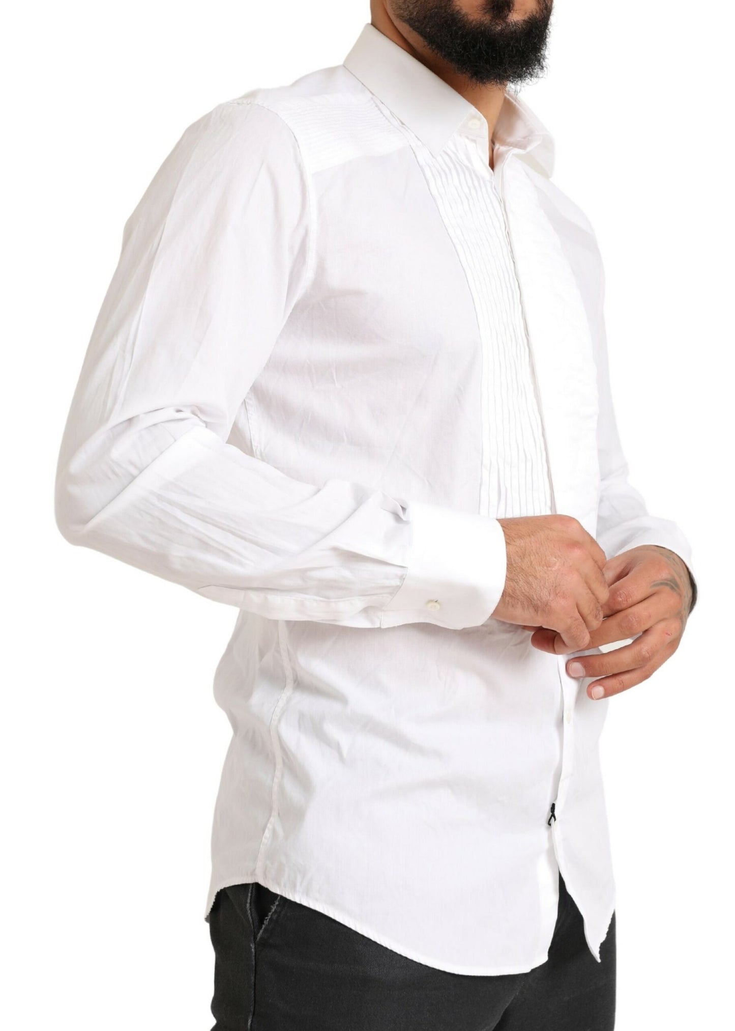 Elegantes weißes Slim Fit-Baumwollhemd