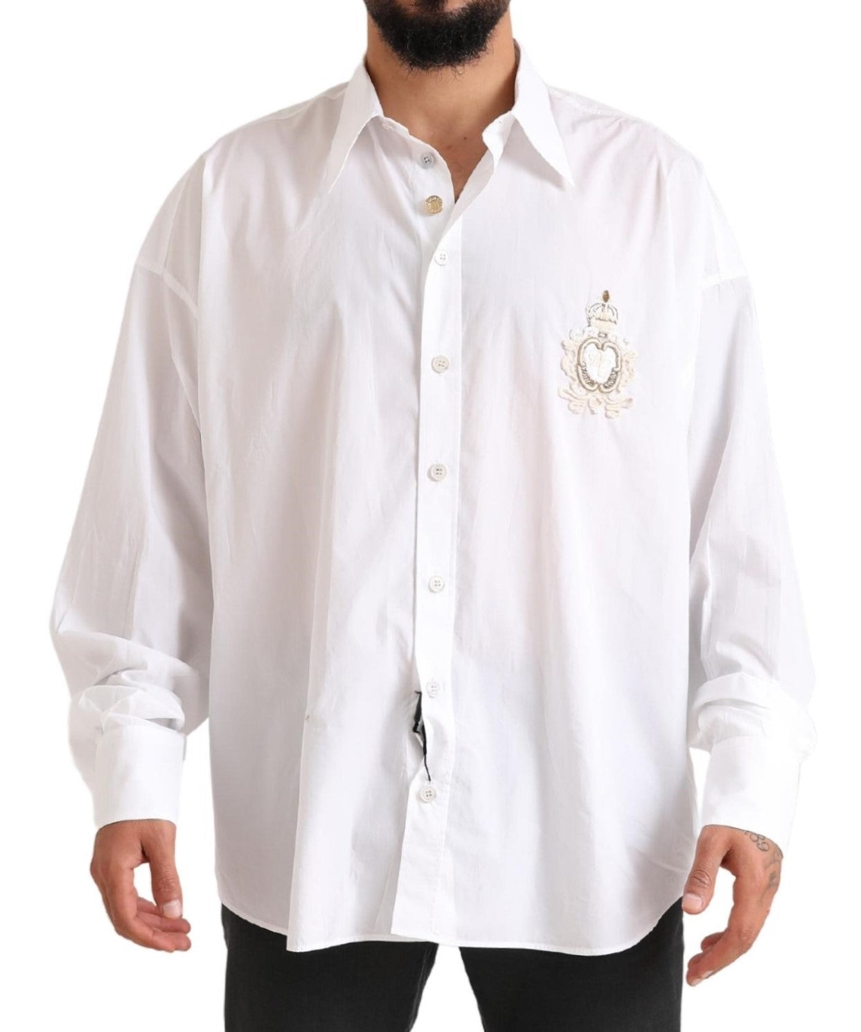 Elegantes weißes formelles Baumwollhemd