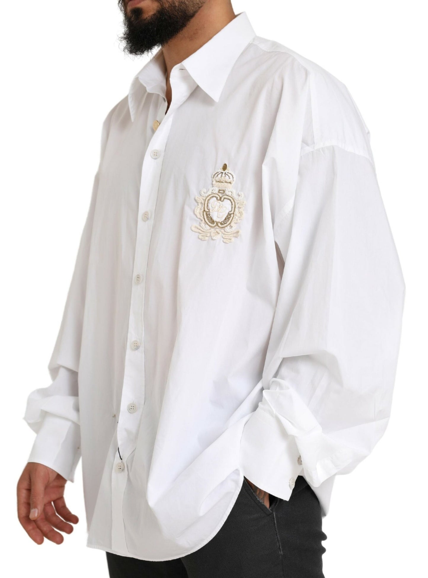 Elegantes weißes formelles Baumwollhemd