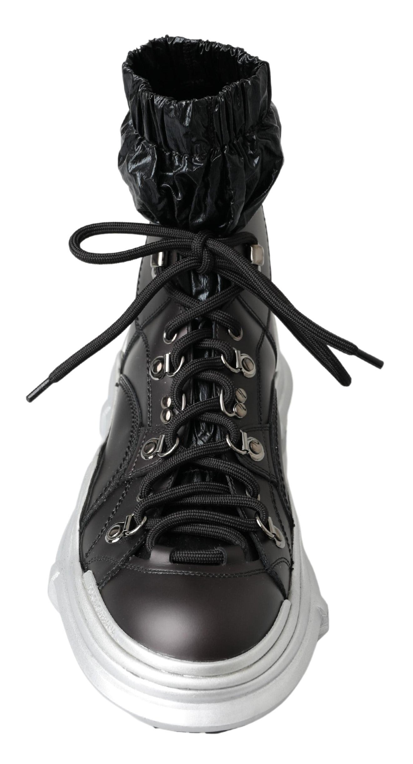 Schwarze High-Top-Sneaker-Booties