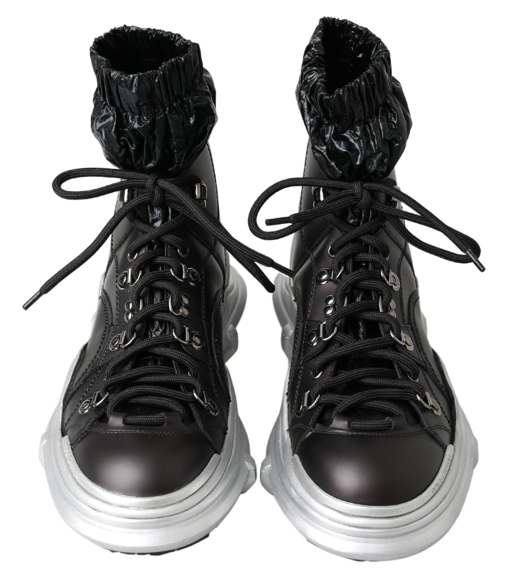 Schwarze High-Top-Sneaker-Booties