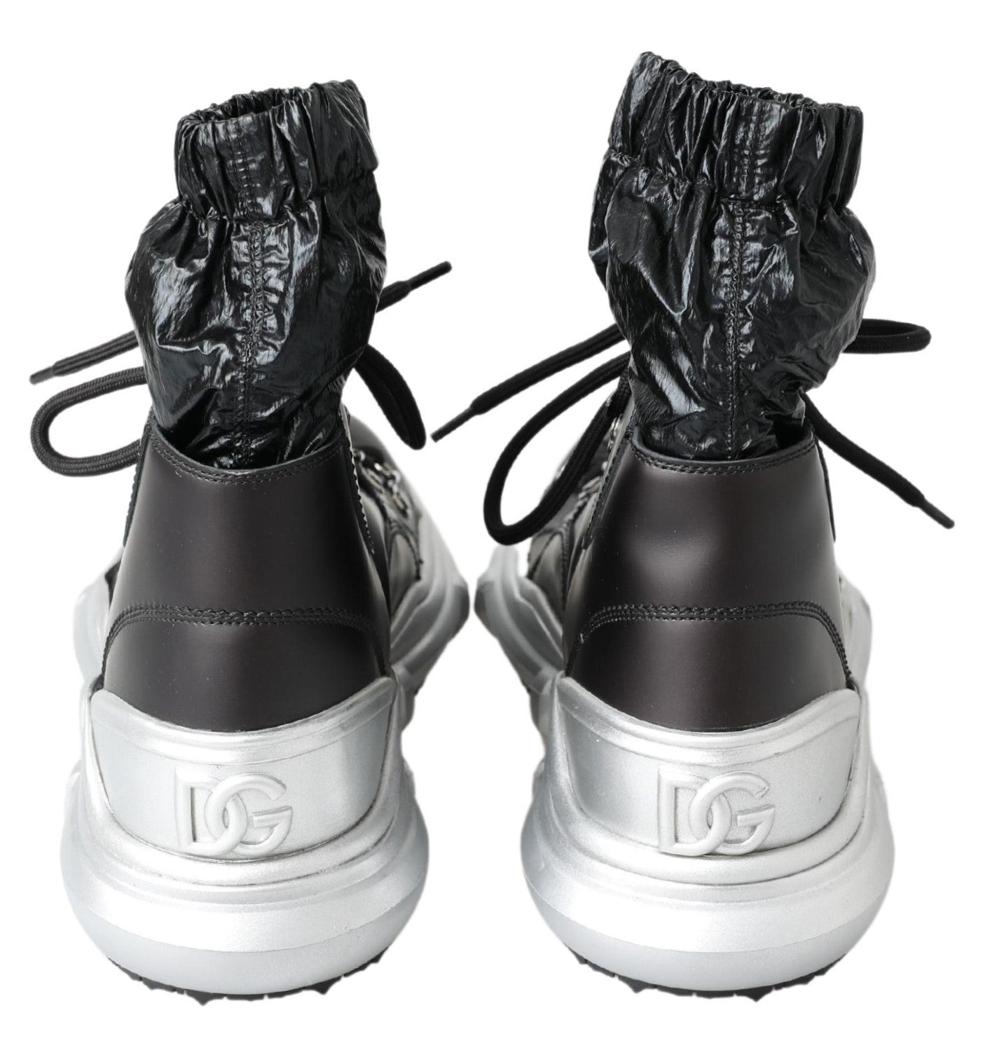 Schwarze High-Top-Sneaker-Booties