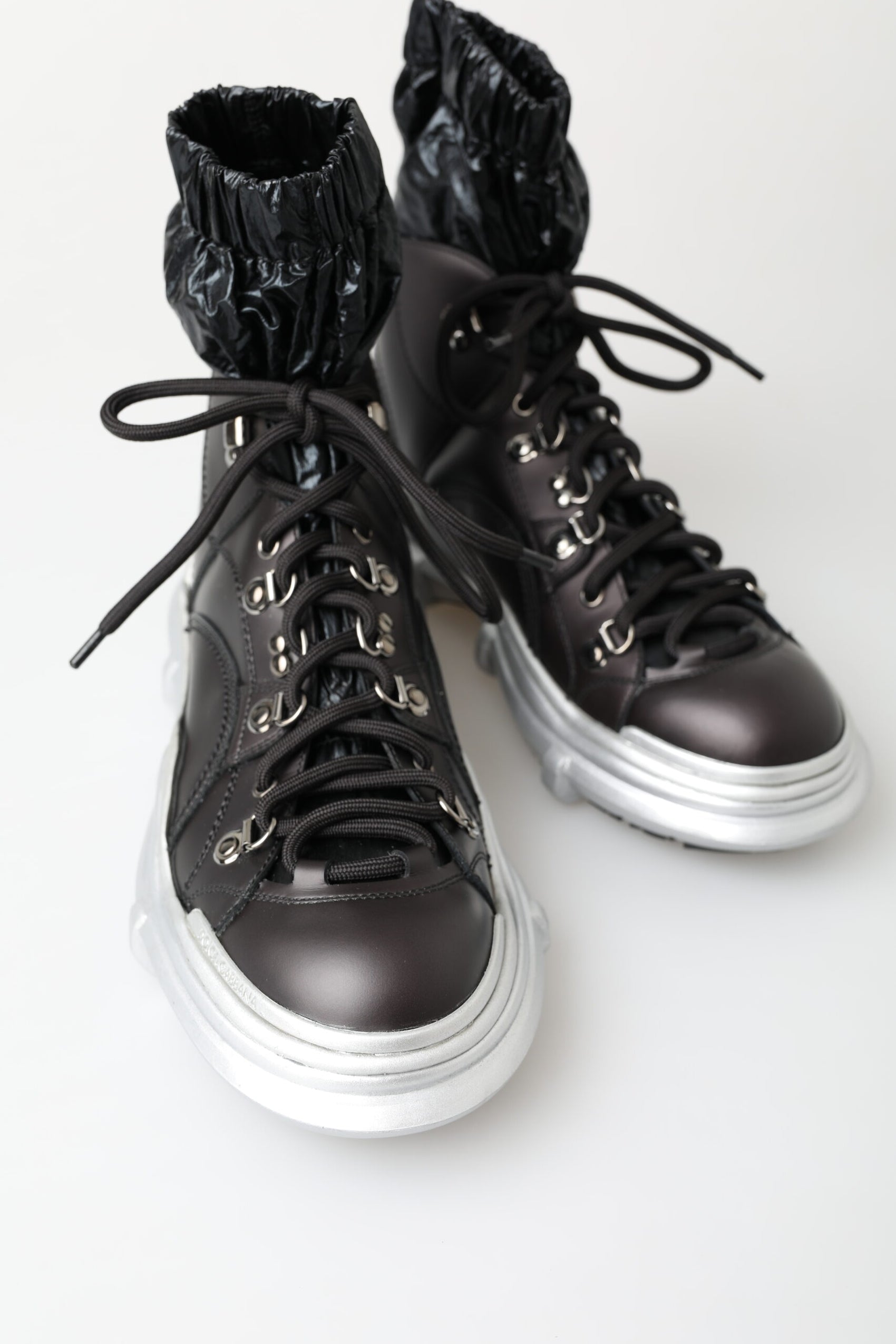 Schwarze High-Top-Sneaker-Booties