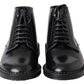 Elegant Black Leather Men's Boots