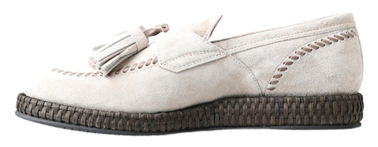 Eleganti espadrillas in pelle avorio